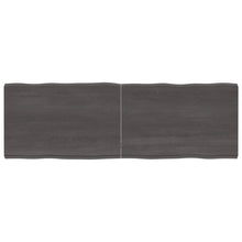 Tafelblad Natuurlijke Rand 80X60X(2-6)Cm Eikenhout Donkerbruin 180 x 60 x 6 cm