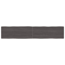 Tafelblad Natuurlijke Rand 200X40X(2-4)Cm Eikenhout Donkerbruin 200 x 40 x 4 cm