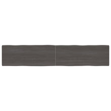 Tafelblad Natuurlijke Rand 200X40X(2-6)Cm Eikenhout Donkerbruin 200 x 40 x 6 cm