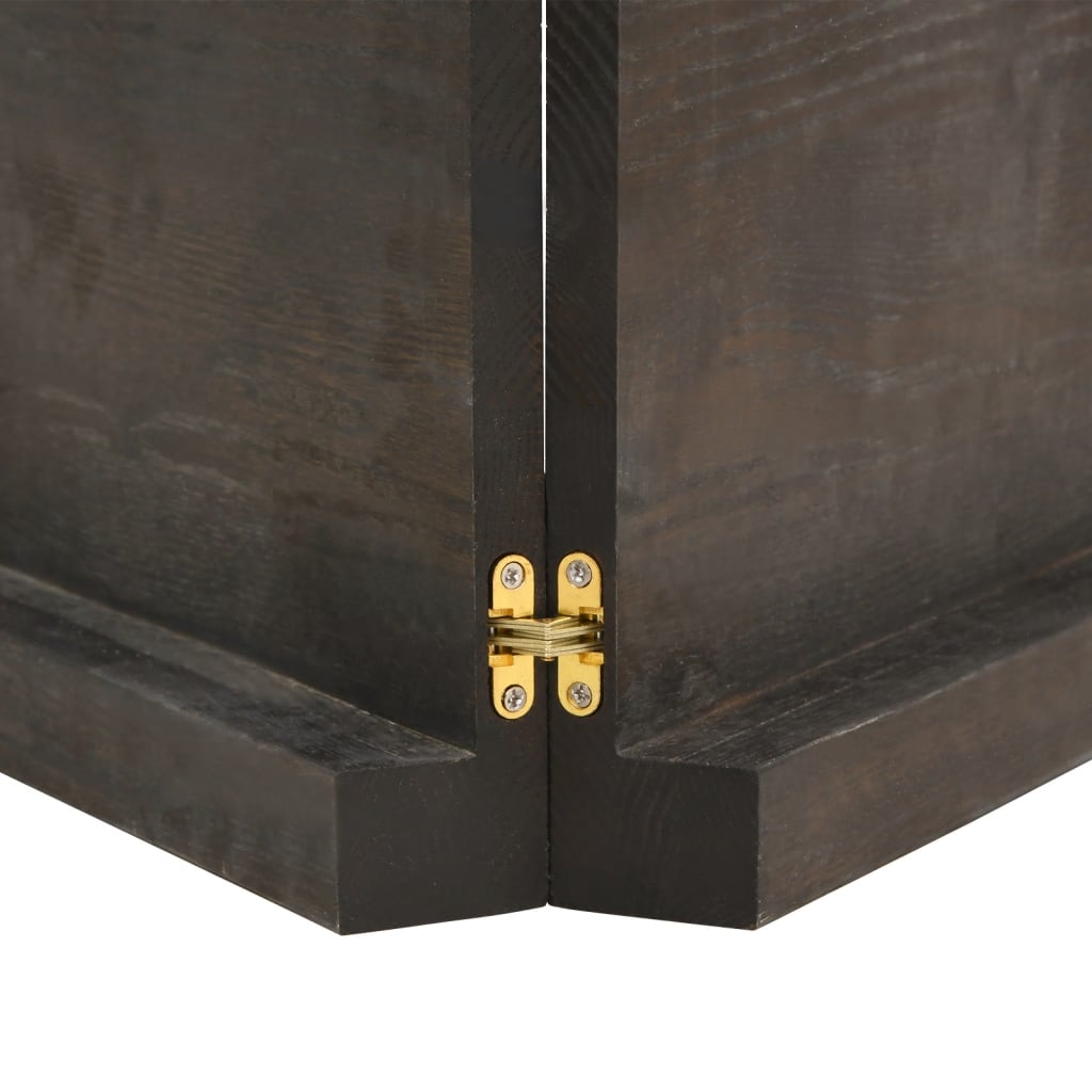Tafelblad Natuurlijke Rand 200X60X(2-6)Cm Eikenhout Donkerbruin 200 x 60 x 6 cm
