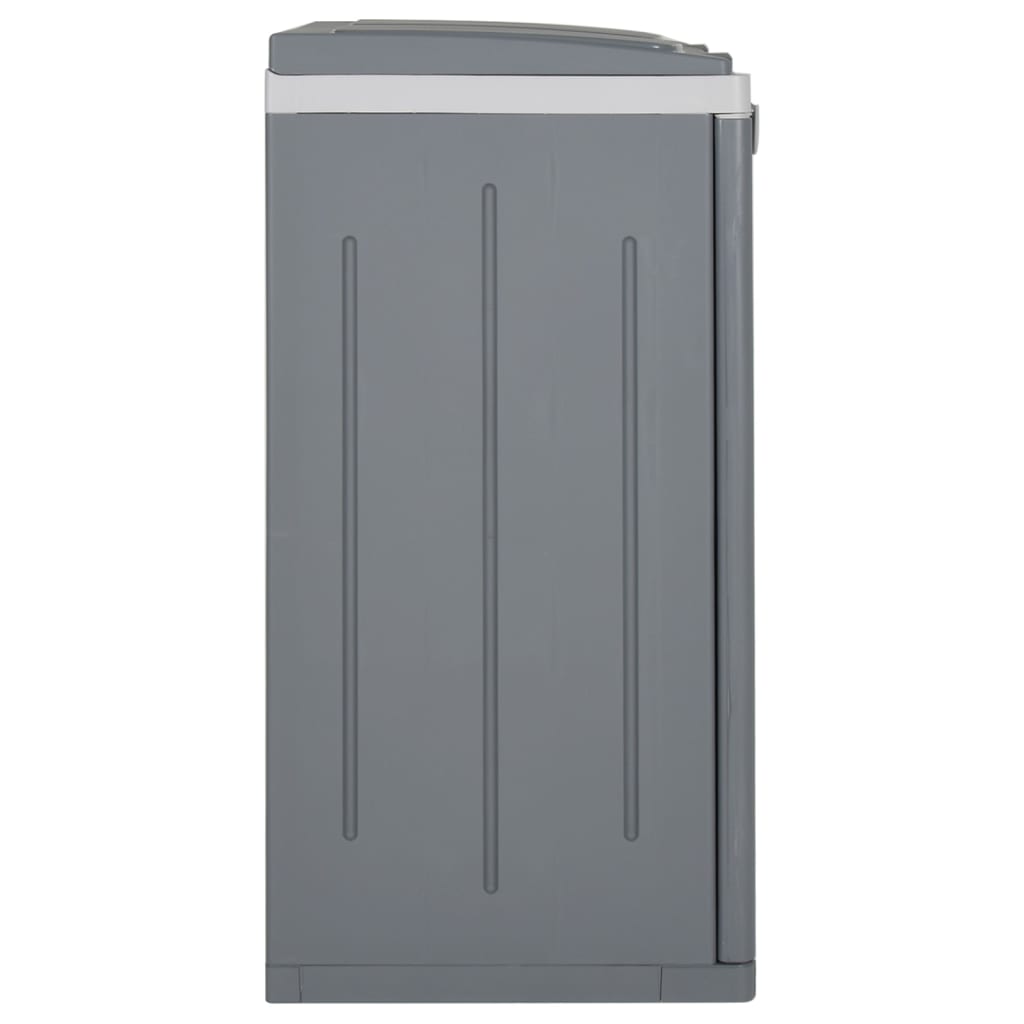Vuilnisbak met 2 deuren 65x45x88 cm PP grijs