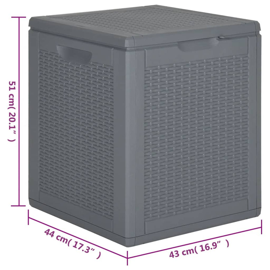 Tuinbox Pp Rattan 90 l Grijs Rattanontwerp