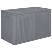Tuinbox 180L polypropeen rattan grijs
