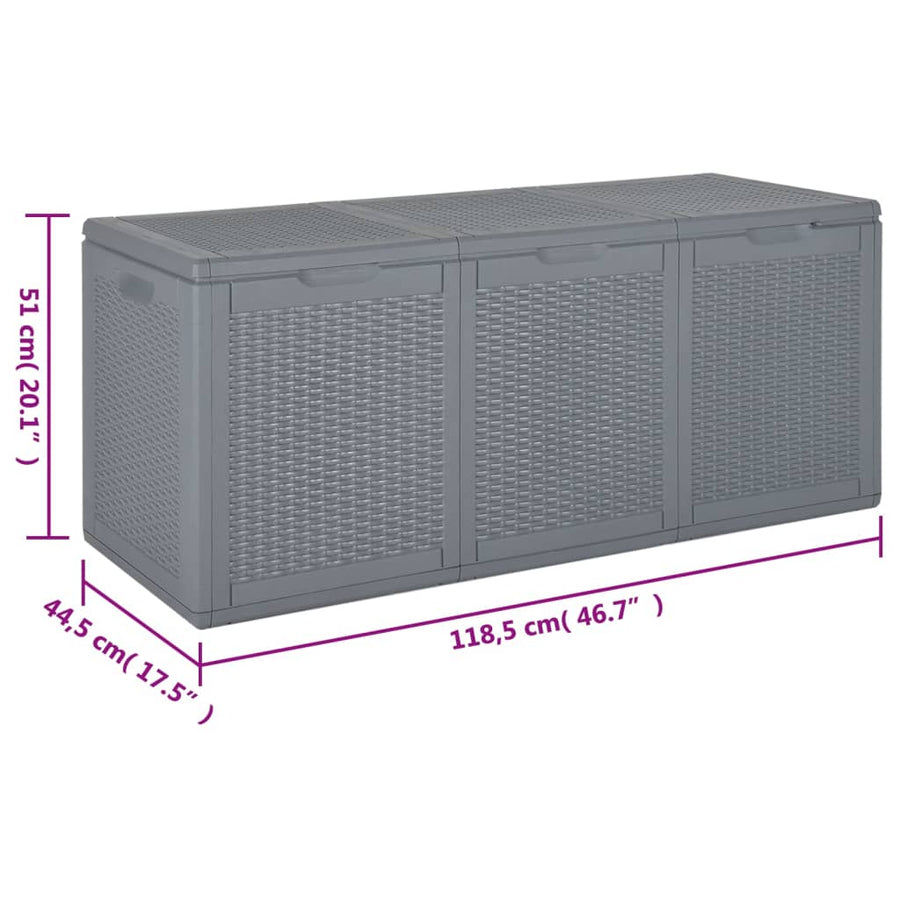 Tuinbox 270 L Pp Rattan Grijs Rattanontwerp