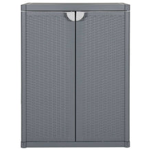 Tuinkast 65X45X88 Cm Polypropeen Rattan Grijs