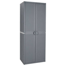 Tuinkast 65X45X172 Cm Pp Rattan Grijs