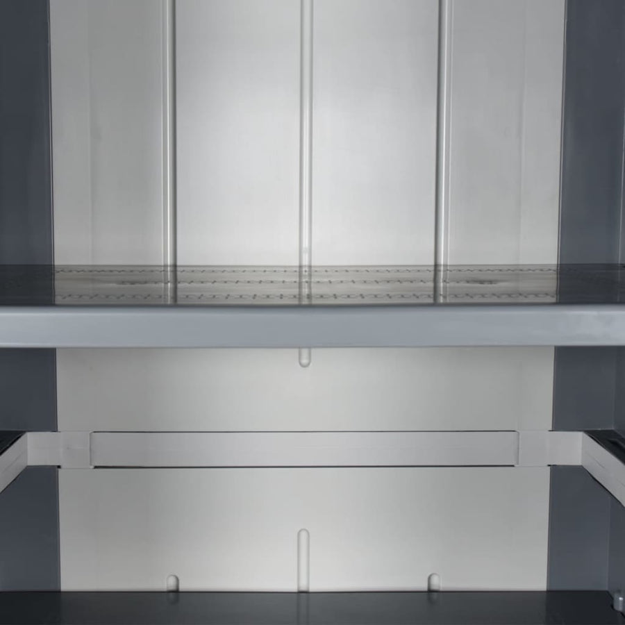 Tuinkast 65X45X172 Cm Pp Rattan Grijs