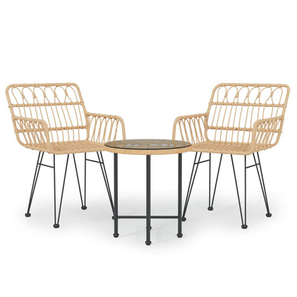 -Delige Tuinset Poly Rattan Bruin