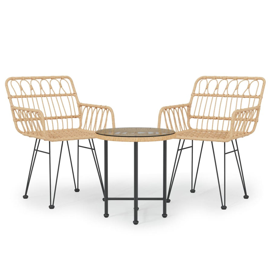 -Delige Tuinset Poly Rattan Bruin