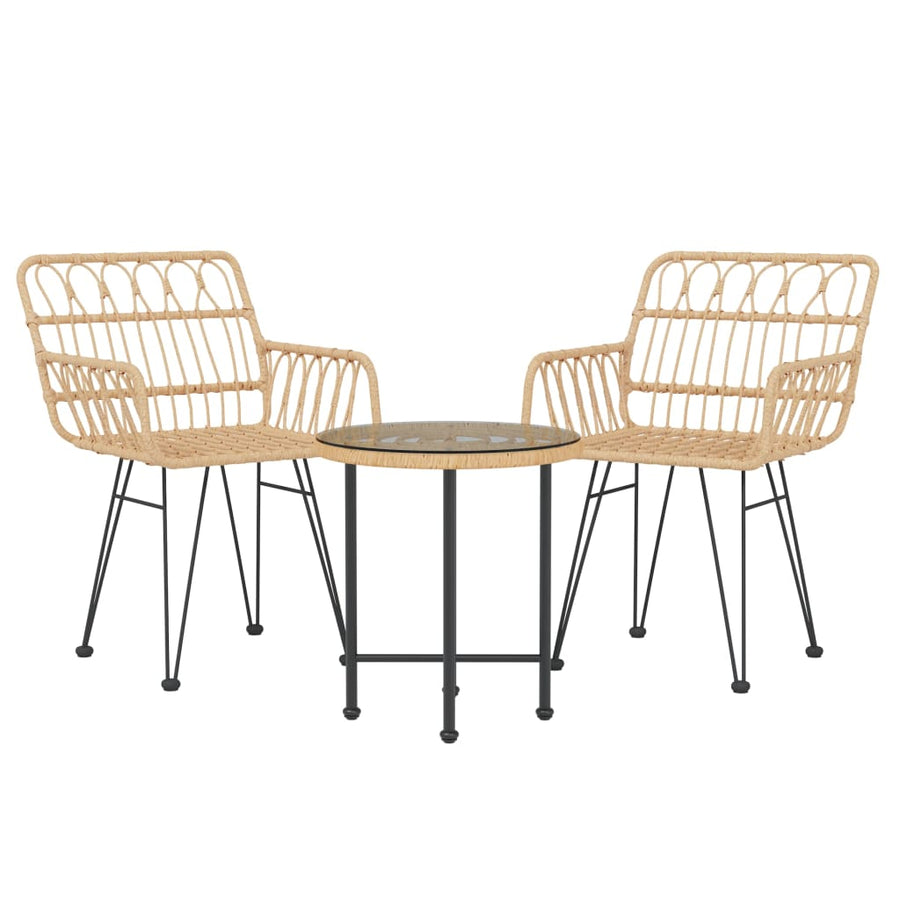 -Delige Tuinset Poly Rattan Bruin