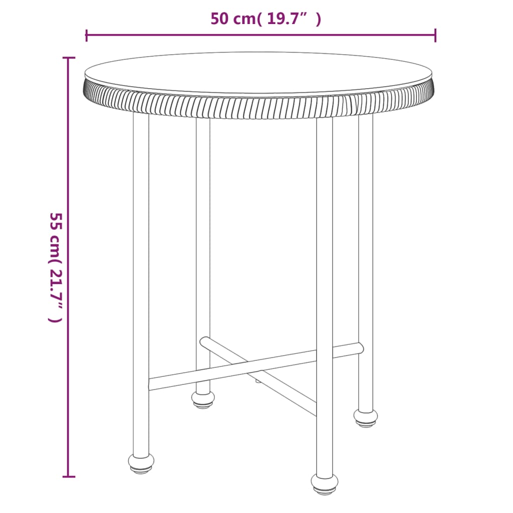-Delige Tuinset Poly Rattan Bruin
