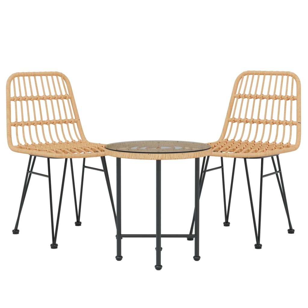 -Delige Tuinset Poly Rattan Bruin