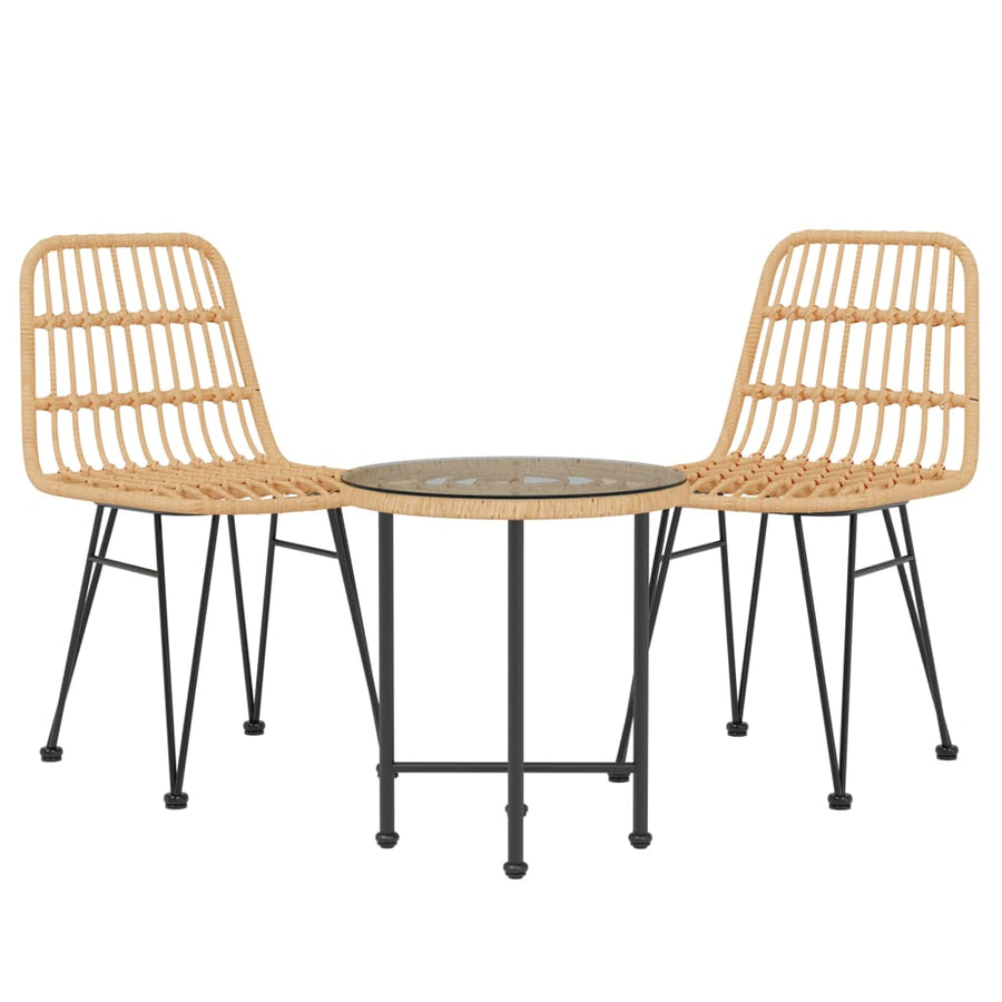 -Delige Tuinset Poly Rattan Bruin