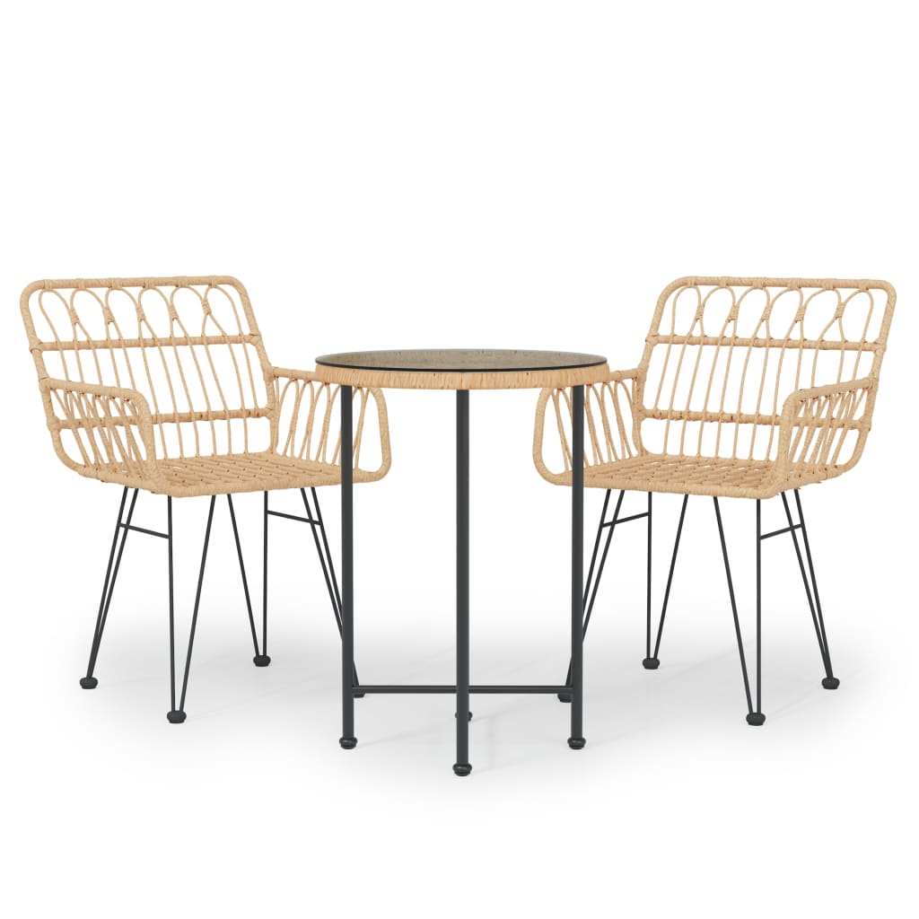 -Delige Tuinset Poly Rattan Bruin