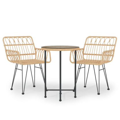 -Delige Tuinset Poly Rattan Bruin