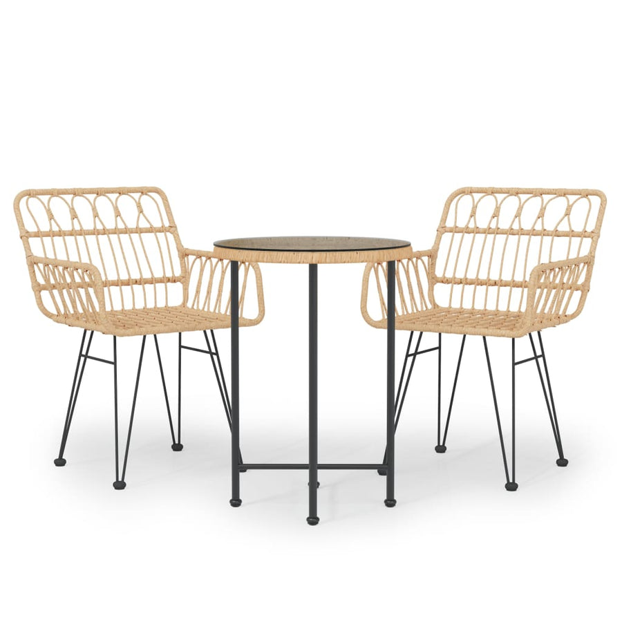 -Delige Tuinset Poly Rattan Bruin
