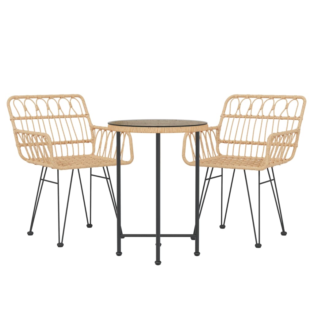-Delige Tuinset Poly Rattan Bruin