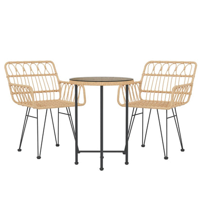 -Delige Tuinset Poly Rattan Bruin