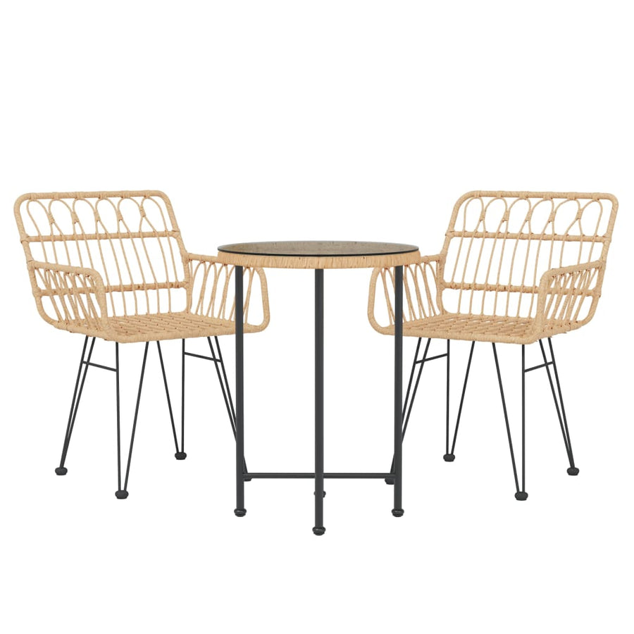 -Delige Tuinset Poly Rattan Bruin