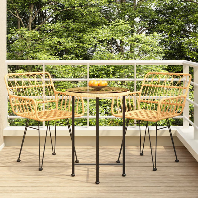 -Delige Tuinset Poly Rattan Bruin