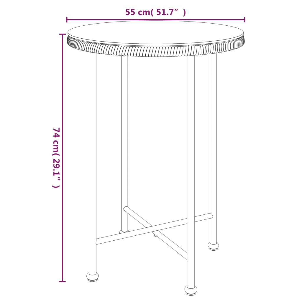 Tuinset Poly Rattan Zwart