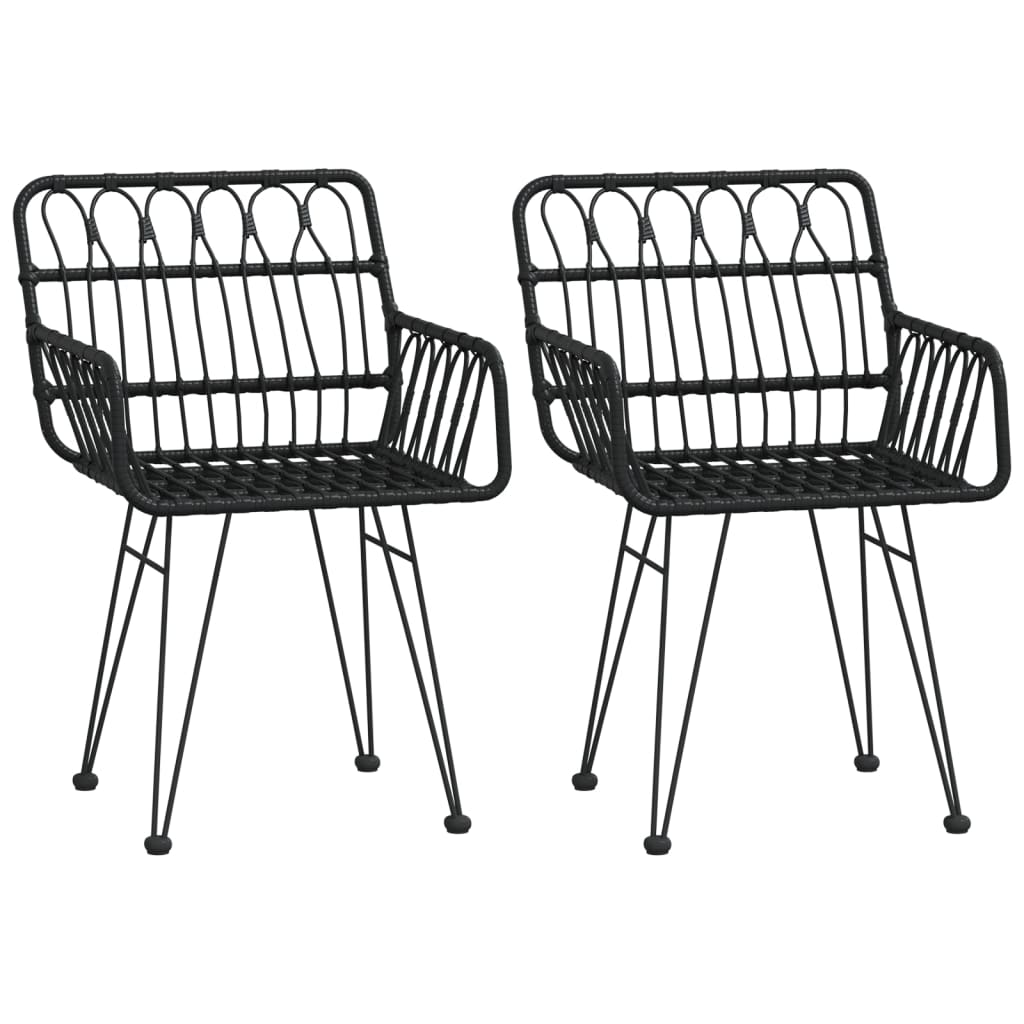 Tuinset Poly Rattan Zwart