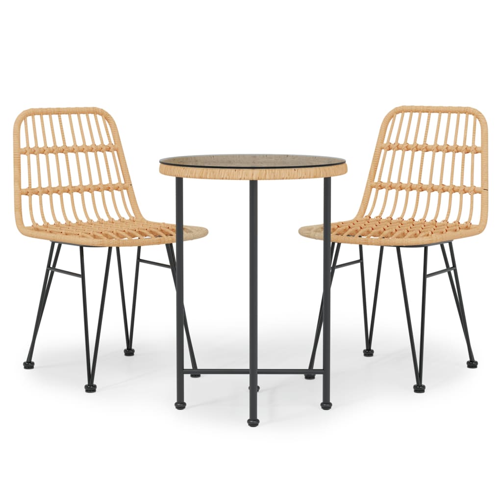 -Delige Tuinset Poly Rattan Bruin