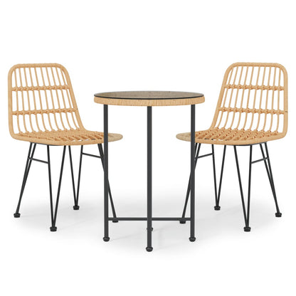 -Delige Tuinset Poly Rattan Bruin