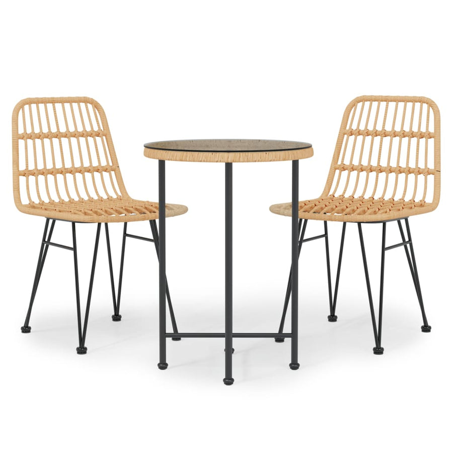 -Delige Tuinset Poly Rattan Bruin