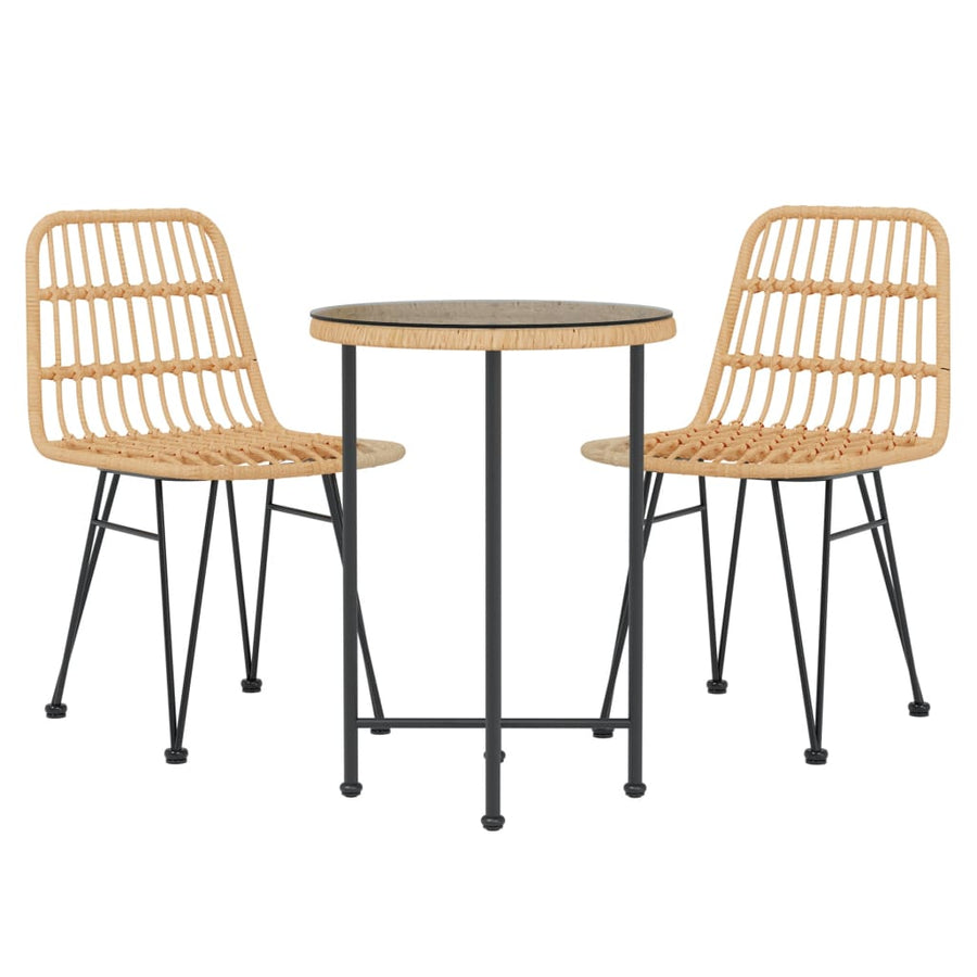 -Delige Tuinset Poly Rattan Bruin