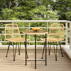 Tuinset poly rattan 3-delig