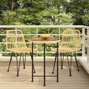 Tuinset poly rattan 3-delig