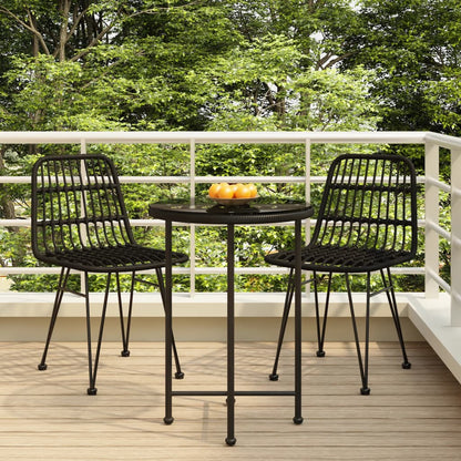 Tuinset Poly Rattan Zwart