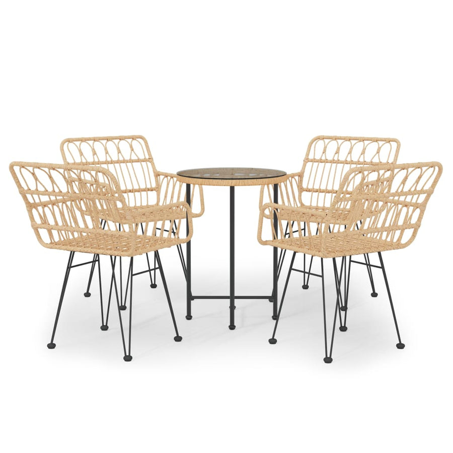 -Delige Tuinset Poly Rattan Bruin