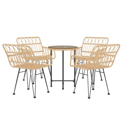 -Delige Tuinset Poly Rattan Bruin