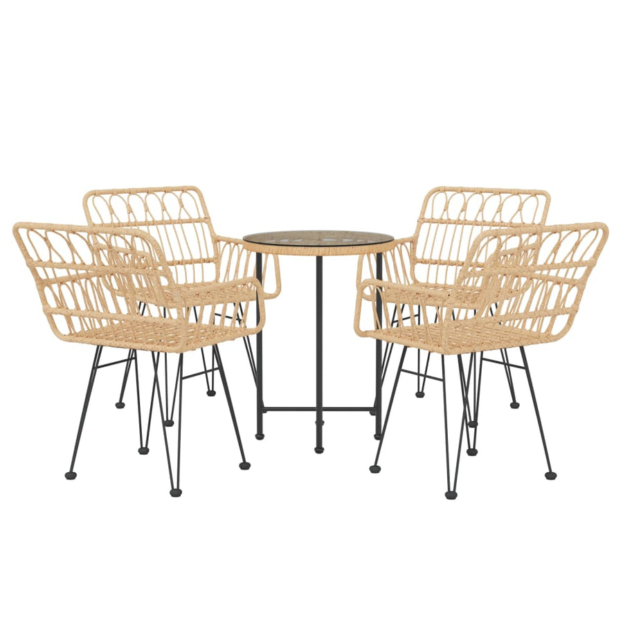 -Delige Tuinset Poly Rattan Bruin