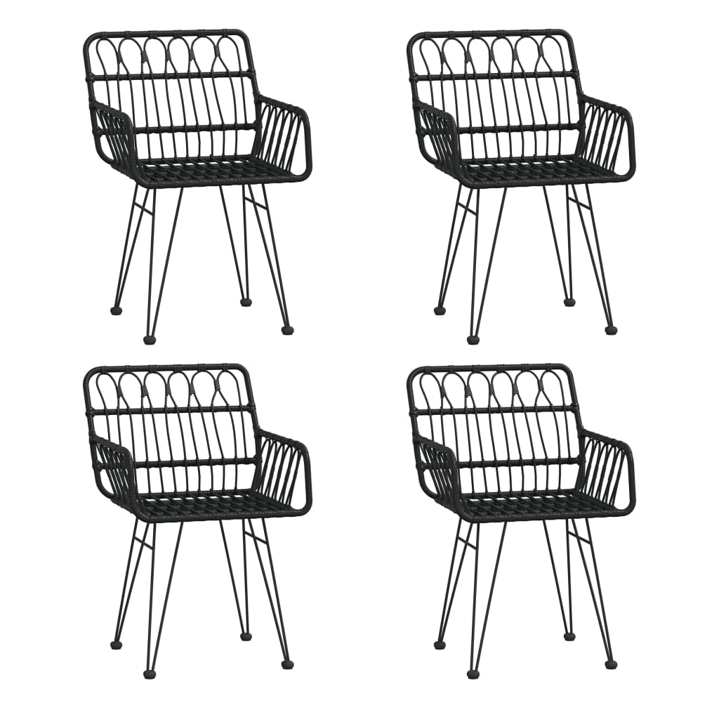 Tuinset Poly Rattan Zwart