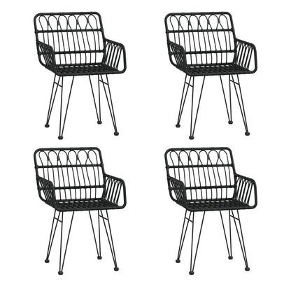 Tuinset Poly Rattan Zwart