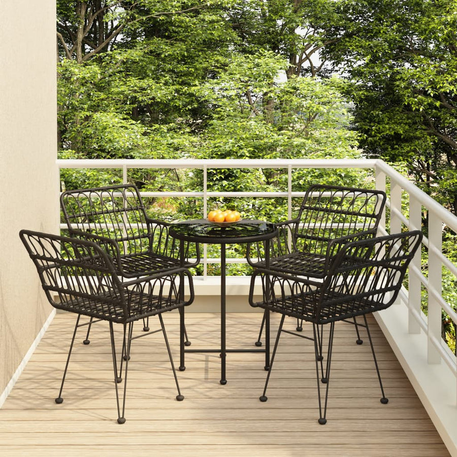 Tuinset Poly Rattan Zwart