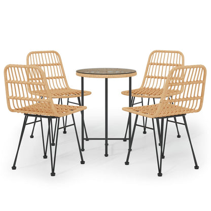-Delige Tuinset Poly Rattan Bruin