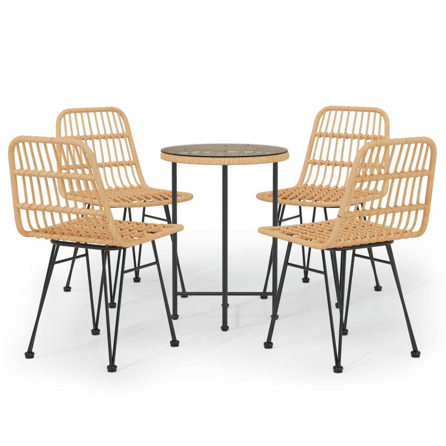 -Delige Tuinset Poly Rattan Bruin