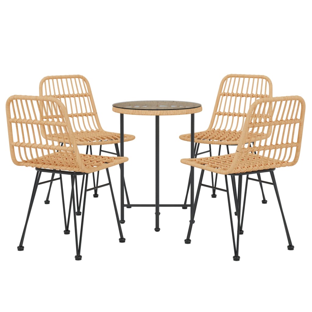 -Delige Tuinset Poly Rattan Bruin