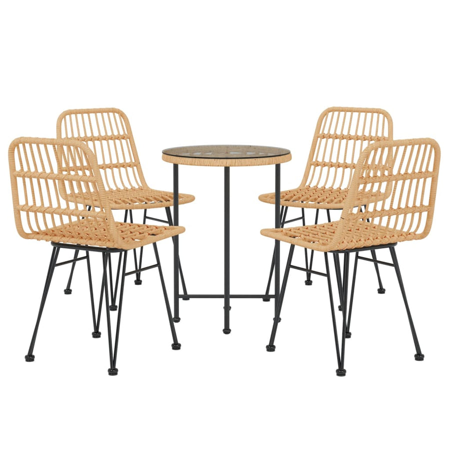 -Delige Tuinset Poly Rattan Bruin