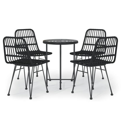 Tuinset Poly Rattan Zwart