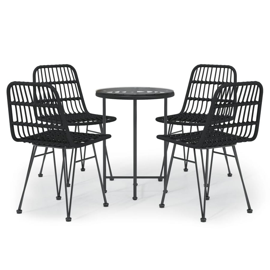Tuinset Poly Rattan Zwart