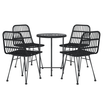 Tuinset Poly Rattan Zwart