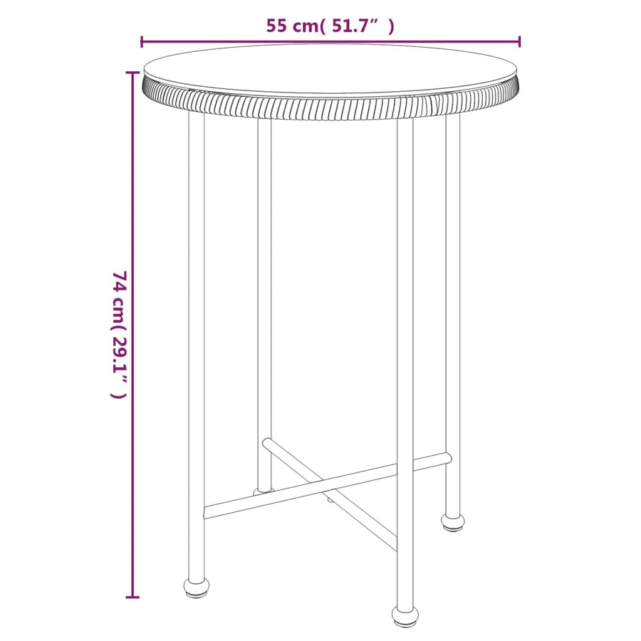 Tuinset Poly Rattan Zwart