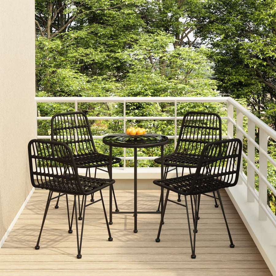 Tuinset Poly Rattan Zwart