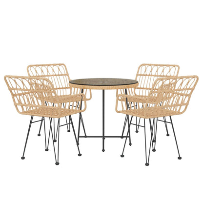5-delige Tuinset poly rattan