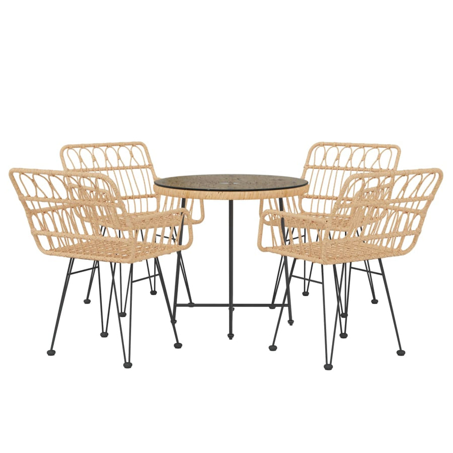 5-delige Tuinset poly rattan